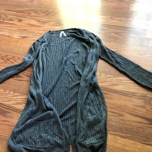 gray cardigan sweater with pockets